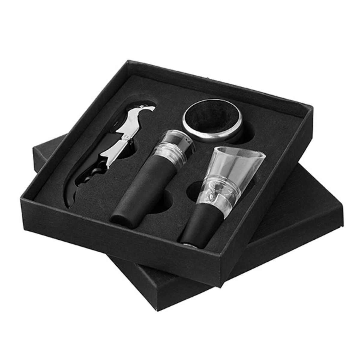 Kit para Vinho 4 Pecas Inox Preto, marca Hauskraft - Foto Principal