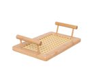 Bandeja Retangular 25cm Bambu com Alça Natural