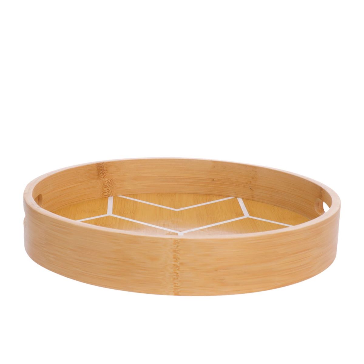 Bandeja Redonda 30cm Bambu Natural, marca Hauskraft - Foto Principal