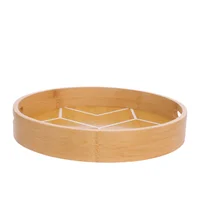Bandeja Redonda 30cm Bambu Natural
