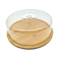 Porta Bolo 28cm Bambu Hauskraft Natural