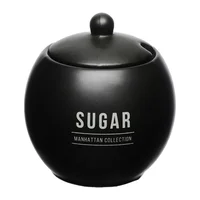 Acucareiro 350ml Porcelana Manhattan Preto