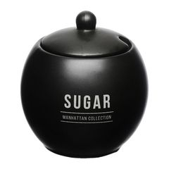 Acucareiro 350ml Porcelana Manhattan Preto