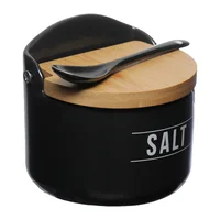 Saleiro 290ml Porcelana Manhattan Preto