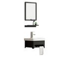 Gabinete para Banheiro com Cuba e Espelho Hubby 43cm Preto Sensi