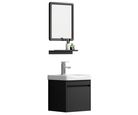 Gabinete para Banheiro com Cuba e Espelho Raymond 43cm Preto Sensi