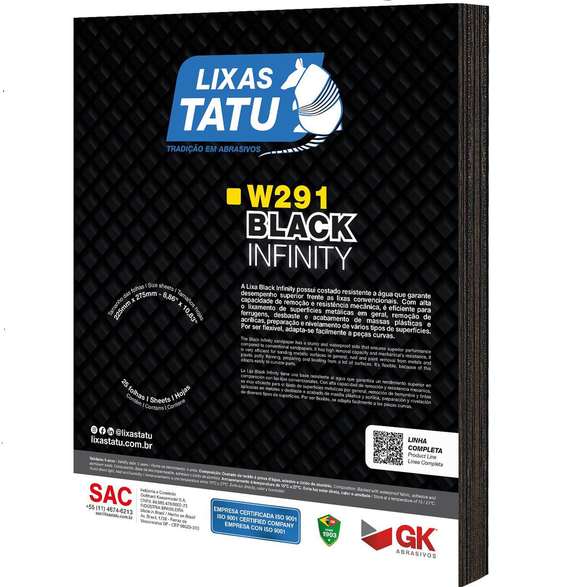 Lixa Black Infinity  W291  Grao 220, marca Lixas Tatu - Foto 2