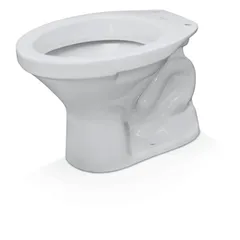 Bacia Convencional Popular Oval/redonda com Sifão Esmalto Largo 50 Mm - Branco - Santa Clara