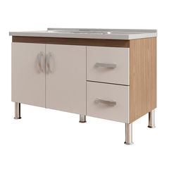 Balcão Cozinha Prisma Px Perfil 1,44 Mt Amêndoa/Branco | Sodimac