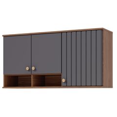 Armario Aereo de Cozinha Agata 114cm Freijo/titanium Mgm