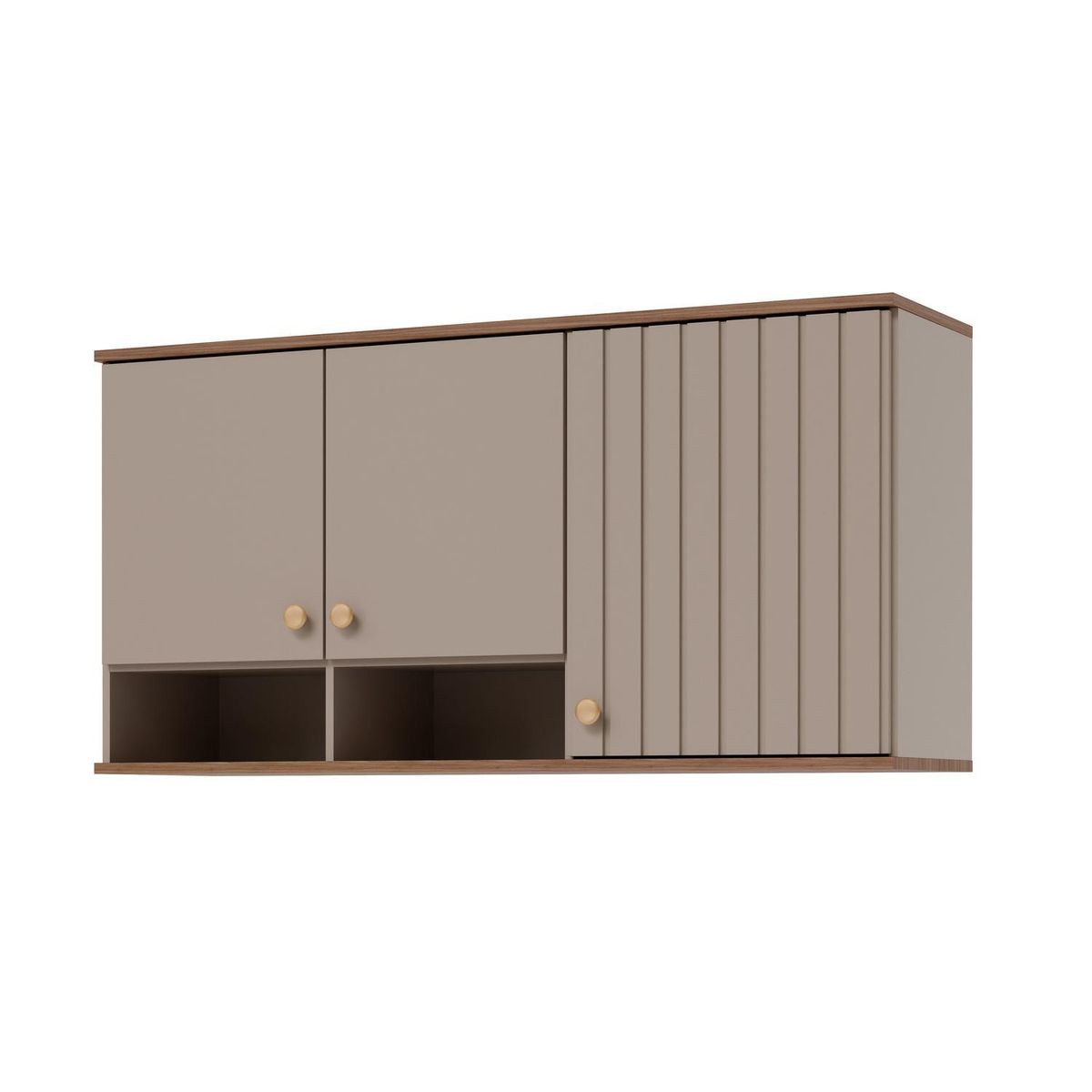 Armario Aereo de Cozinha Agata 114cm Cappuccino/freijo Mgm, marca Mgm - Foto Principal