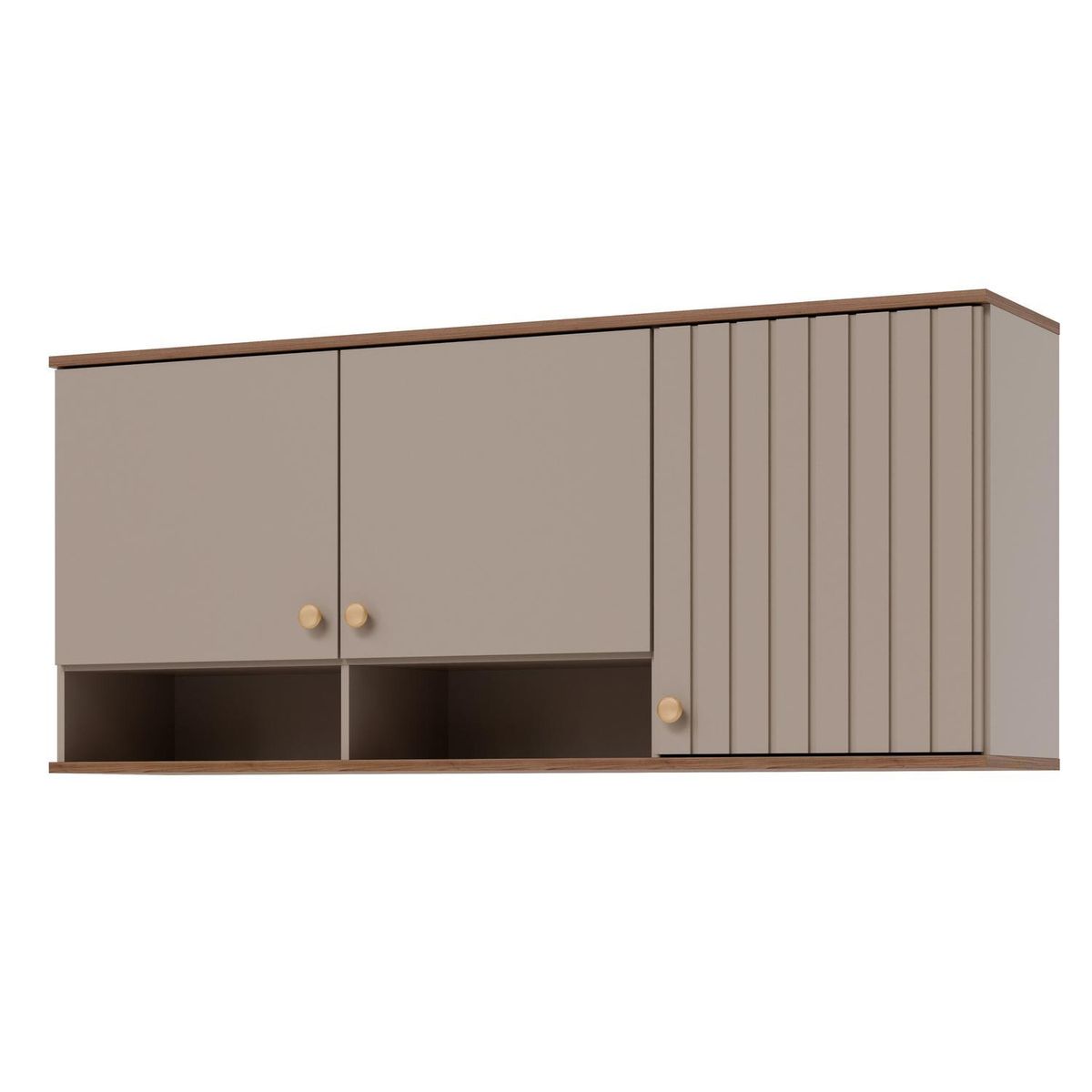 Armario Aereo de Cozinha Agata 144cm Cappuccino/freijo Mgm, marca Mgm - Foto Principal