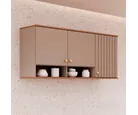 Armario Aereo de Cozinha Agata 144cm Cappuccino/freijo Mgm