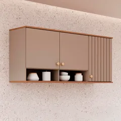 Armario Aereo de Cozinha Agata 144cm Cappuccino/freijo Mgm