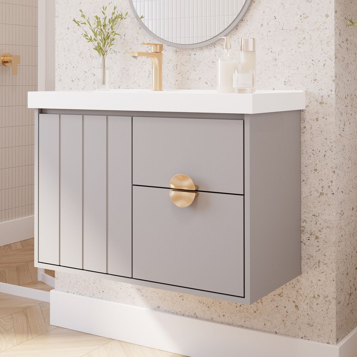 Gabinete para Banheiro Copenhague 60cm Platina Mgm, marca Mgm - Foto 2