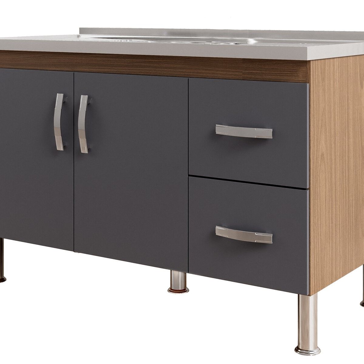 Gabinete para Cozinha Karson 114cm Freijó/titanium Mgm, marca Mgm - Foto Principal