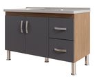 Gabinete para Cozinha Karson 114cm Freijó/titanium Mgm