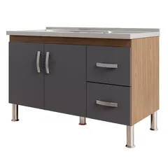 Gabinete para Cozinha Karson 114cm Freijó/titanium Mgm