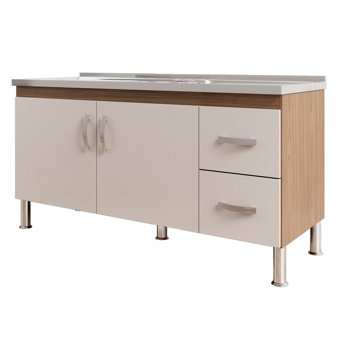 Gabinete para Cozinha Karson 144cm Freijó/off White Mgm, marca Mgm - Foto Principal