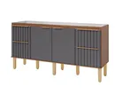Gabinete para Cozinha Agata 174cm Titanium/freijó Mgm