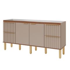 Gabinete para Cozinha Agata 194cm Cappuccino/freijó Mgm | Sodimac