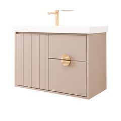 Gabinete para Banheiro Copenhague 80cm Cappucino Mgm