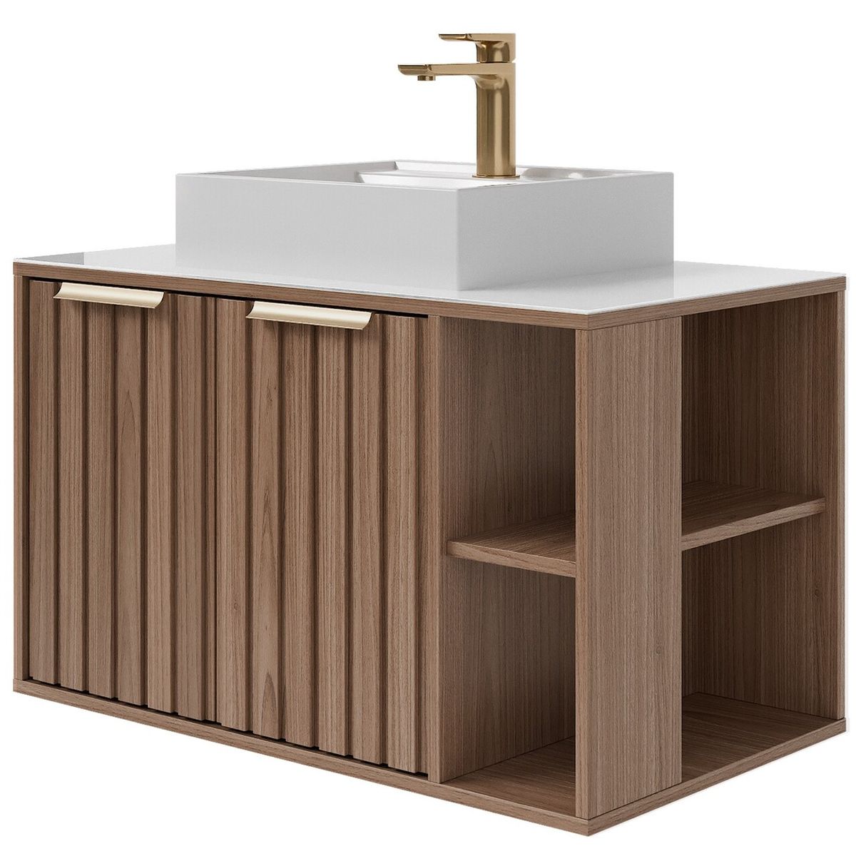 Gabinete para Banheiro Noruega 80cm Freijó Mgm, marca Mgm - Foto Principal