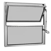 Ecosul Janela Basculante 1 Secção Vidro Mini Boreal 40x40 Brilhante