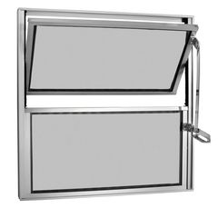 Ecosul Janela Basculante 1 Secção Vidro Mini Boreal 40x40 Brilhante