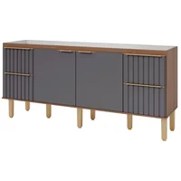 Balcão Coz Agata 194cm Freijo/titanium Mgm