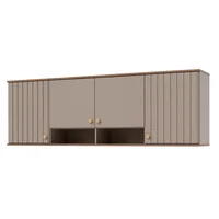 Armarioario Aereo de Cozinha Agata 174cm Cappuccino/freijo Mgm