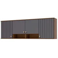 Armarioario Aereo de Cozinha Agata 174cm Freijotitanium Mgm