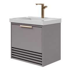 Gabinete para Banheiro Paraty 60cm Platina Mgm
