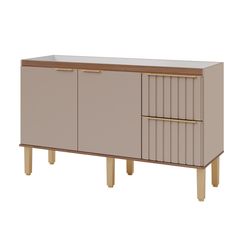 Gabinete para Cozinha Agata 144cm Cappuccino/freijó Mgm