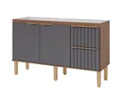 Gabinete para Cozinha Agata 144cm Titanium/freijó Mgm