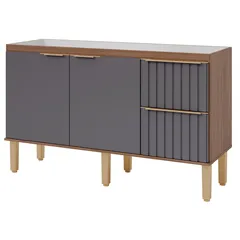 Gabinete para Cozinha Agata 144cm Titanium/freijó Mgm