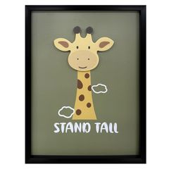 Quadro Infantil Girafa Word 30x40 Just Home Collection