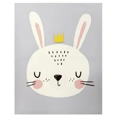 Quadro Infantilcoelho2 com Coroa 40x50 Just Home Collection
