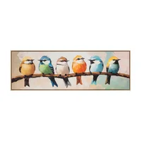 Tela Pássaros Coloridos 120x40 Just Home Collection