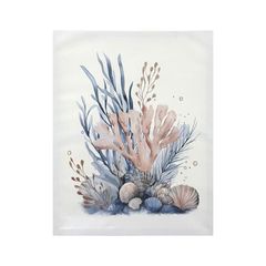 Quadro Praia com Coral2 40x50 Just Home Collection
