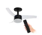 Ventilador de Teto Arno Ultimate Bivolt Preto com 3 Pás e Controle Remoto Vx14 Arno