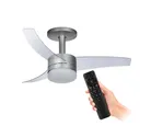 Ventilador de Teto Arno Ultimate Bivolt Prata com 3 Pás e Controle Remoto Vx15 Arno