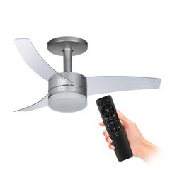 Ventilador de Teto Arno Ultimate Bivolt Prata com 3 Pás e Controle Remoto Vx15 Arno