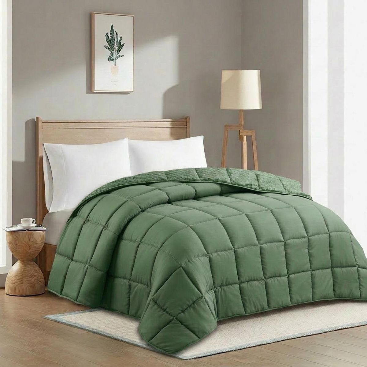 Edredom Unicolor 175x240 Verde Just Home Collection, marca Just Home Collection - Foto Principal