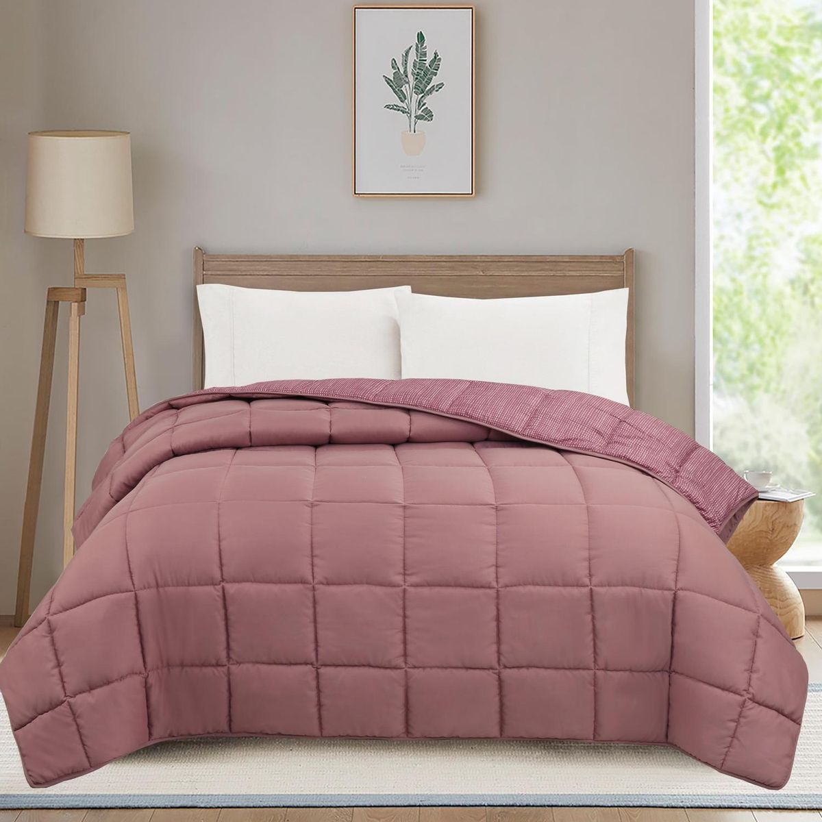 Edredom Unicolor 220x240 Rosa Just Home Collection, marca Just Home Collection - Foto 2