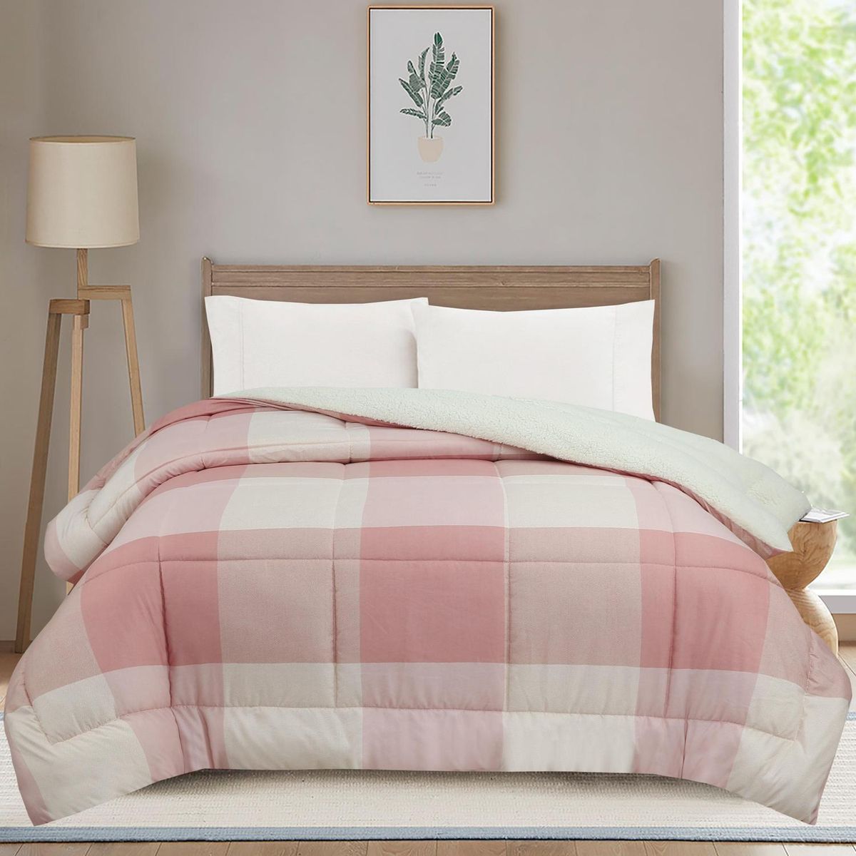 Edredom Cuadrille 175x240 Rosa Just Home Collection, marca Just Home Collection - Foto 2