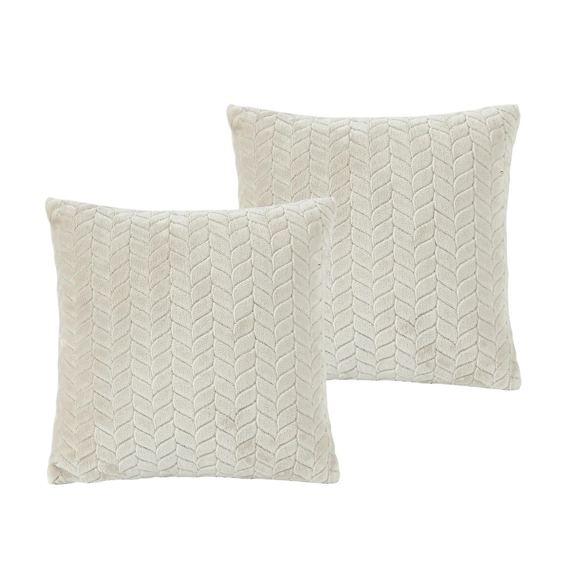 Conjunto de 2 Almofadas Flanel 40x40 Bege Just Home Collection, marca Just Home Collection - Foto Principal