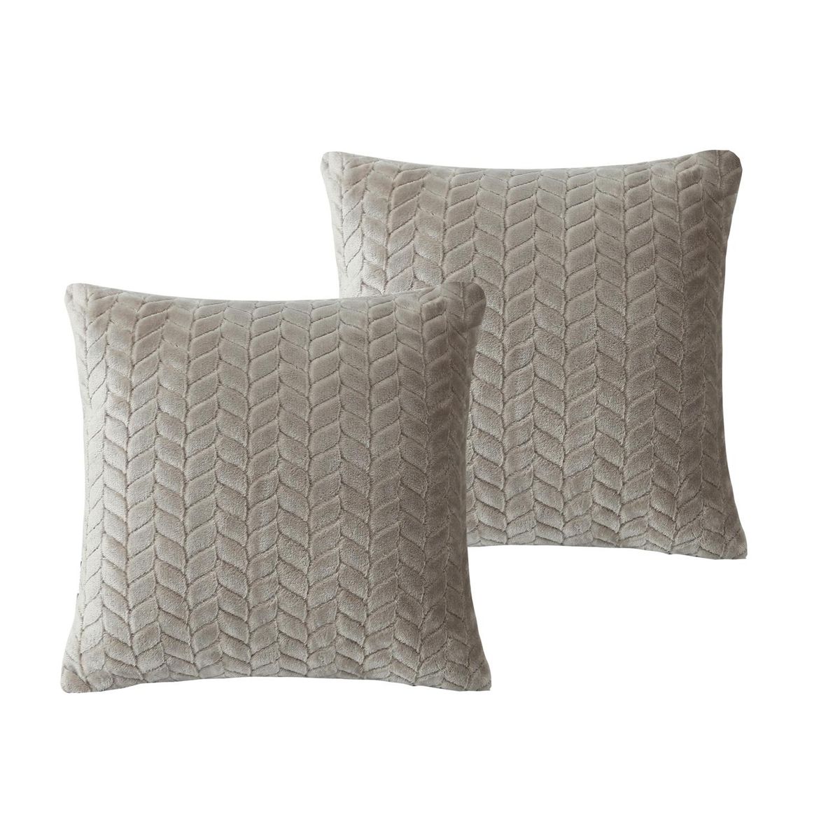 Conjunto de 2 Almofadas Flanel 40x40 Taupe Just Home Collection, marca Just Home Collection - Foto Principal