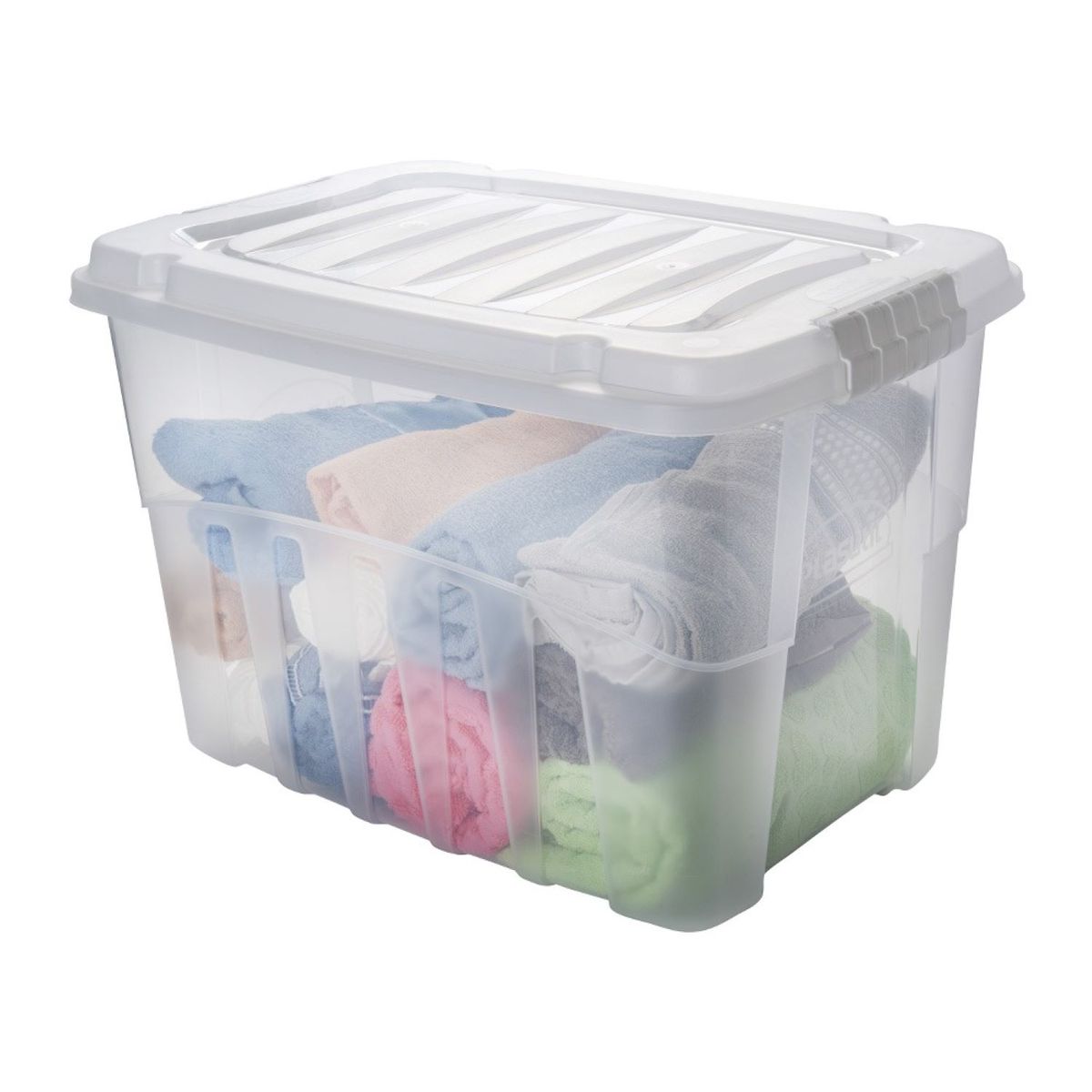 Caixa Organizadora Plastico Transparente Gran Box 28L 45,7x32,6x28cm Plasutil, marca Plasutil - Foto 2