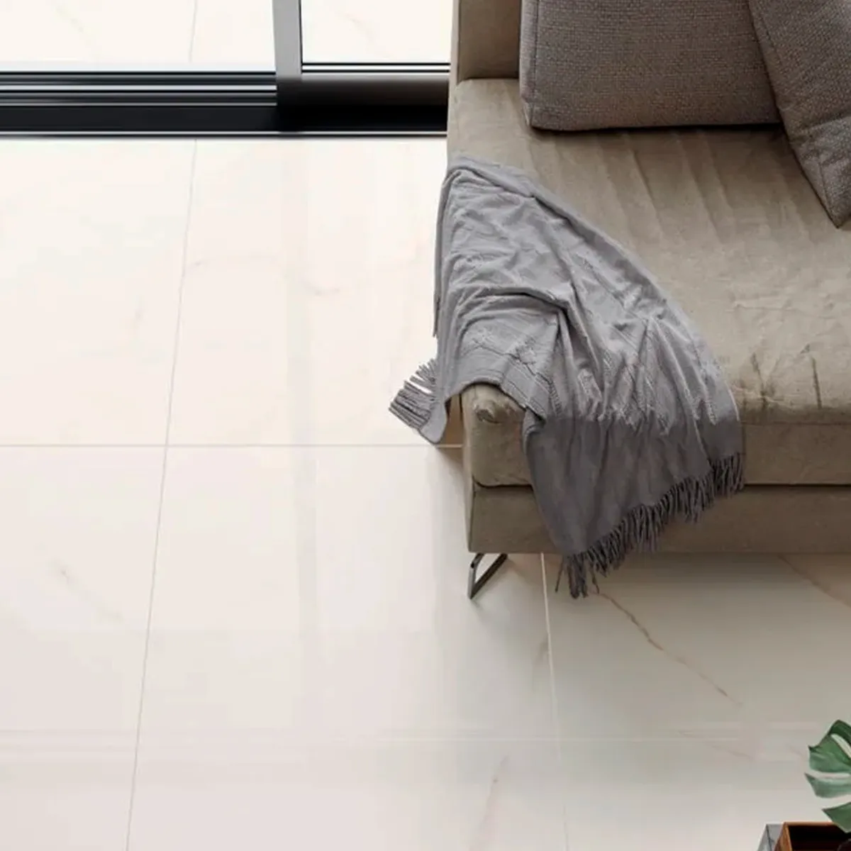 Porcelanato Retificado Polido Opera Cove Branco Interno / Externo 90x90 Cm Caixa 1,62 M² Portinari, marca Portinari - Foto 2
